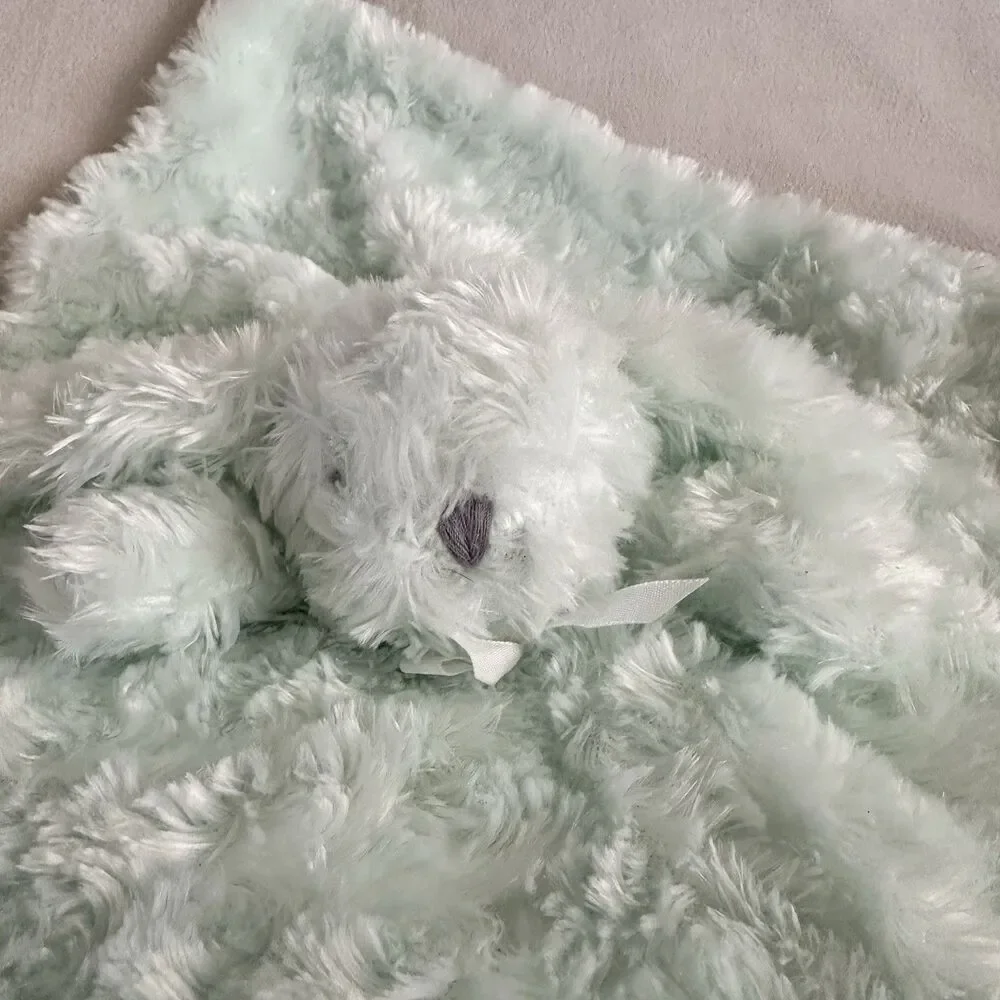 Blankets And Beyond Mint Bunny Rabbit Baby Lovey Security Soother Plush Soft Toy